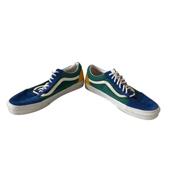 Vans Yacht Club Old Skool Shoes Vans Sneakers Suede Canvas Red Green Blue Yellow - Picture 2 of 7